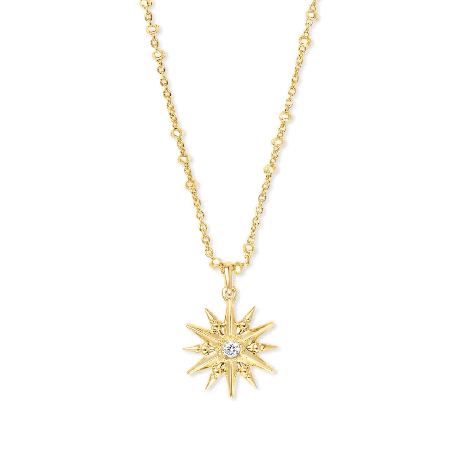 Star Charm Pendant Necklace in Gold